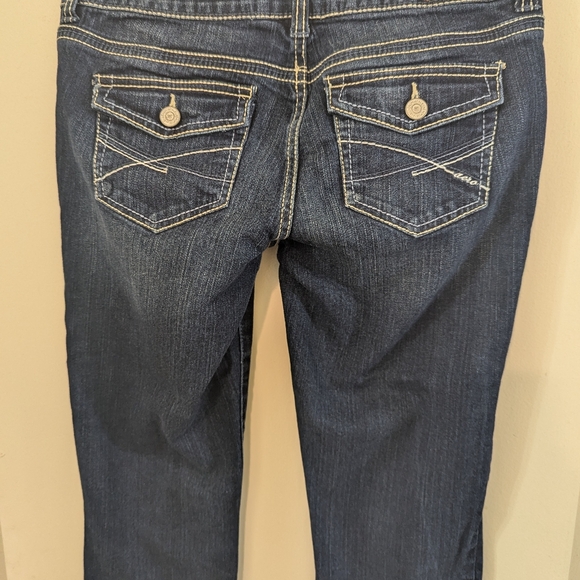 LN Aeropostale Bayla Skinny Blue Jean Capris Size 5/6 - Picture 2 of 6